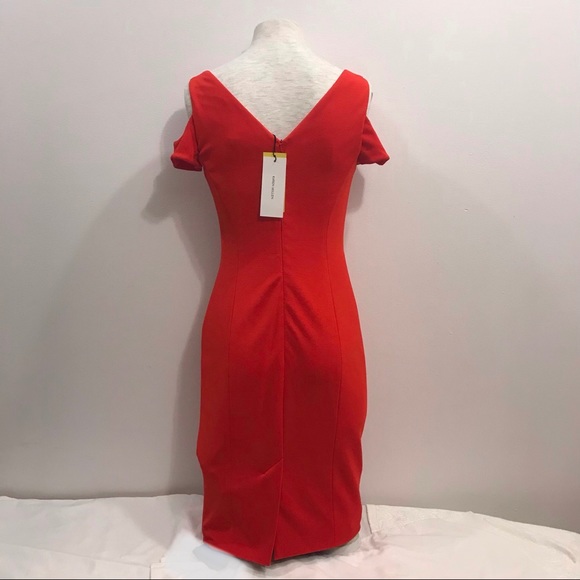 Karen Millen red front gathered sheath dress. NWT. Size 6 - Picture 7 of 13